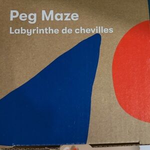 Peg Maze Toy with Blue and Red Design